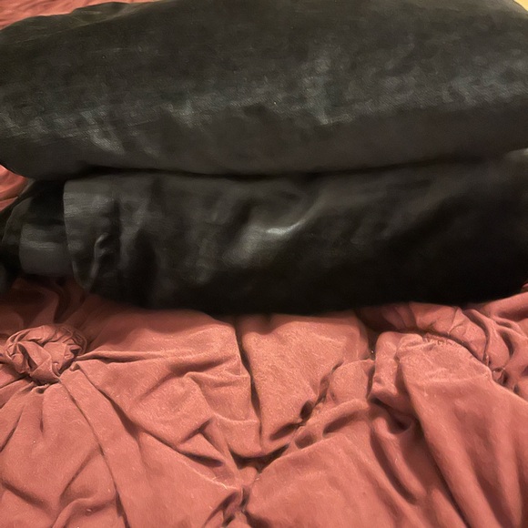 West Elm Deep Blue Velvet Drapes - Picture 7 of 8